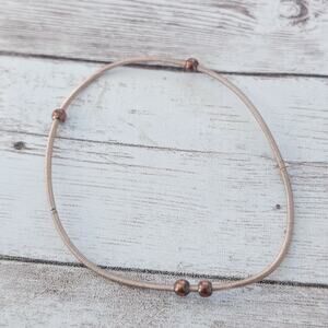 Thin & Dainty Bronzey Copper Tone Spring Bracelet